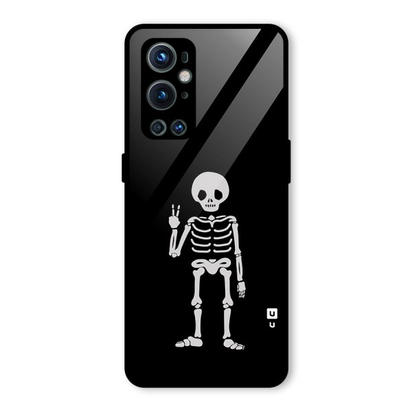 Victory Skeleton Spooky Glass Back Case for OnePlus 9 Pro
