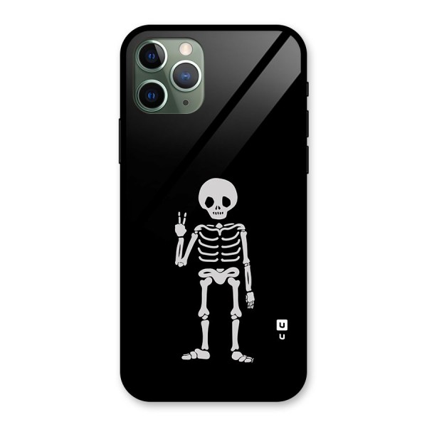 Victory Skeleton Spooky Glass Back Case for iPhone 11 Pro