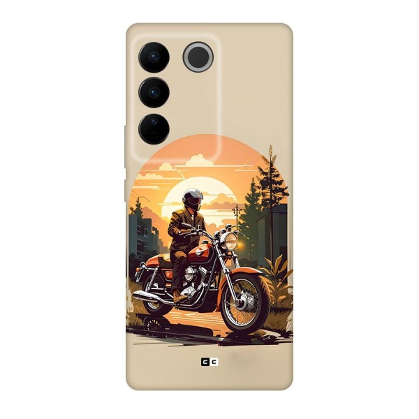 Vintage Bike Art Back Case for Vivo V27