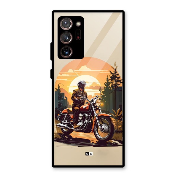 Vintage Bike Art Glass Back Case for Galaxy Note 20 Ultra 5G
