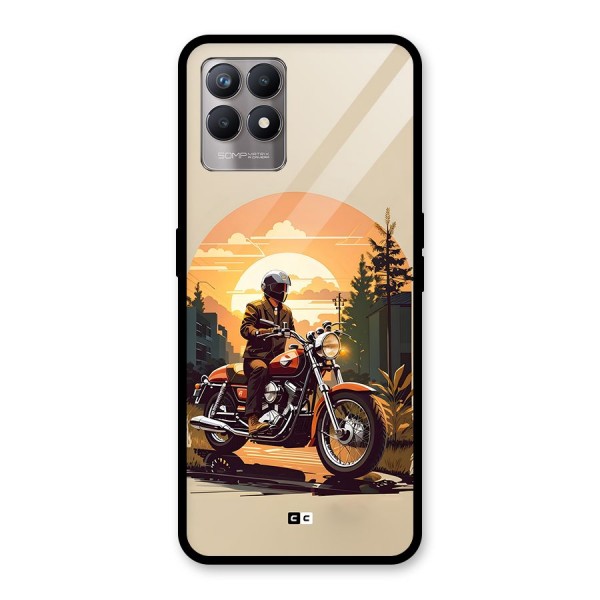 Vintage Bike Art Glass Back Case for Realme Narzo 50