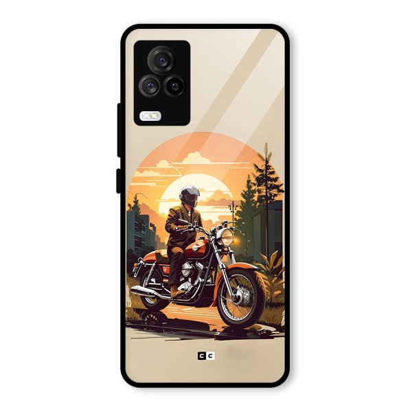 Vintage Bike Art Glass Back Case for Vivo iQOO 7 Legend 5G