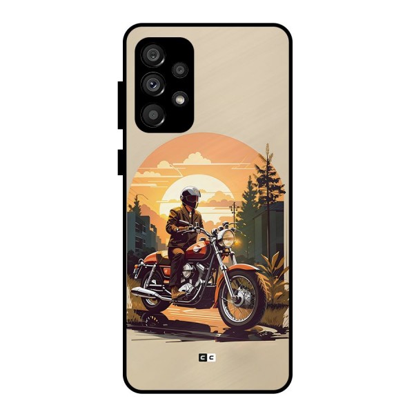 Vintage Bike Art Metal Back Case for Galaxy A73 5G