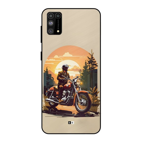 Vintage Bike Art Metal Back Case for Galaxy M31