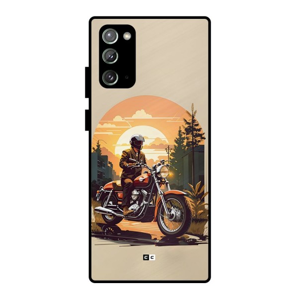 Vintage Bike Art Metal Back Case for Galaxy Note 20