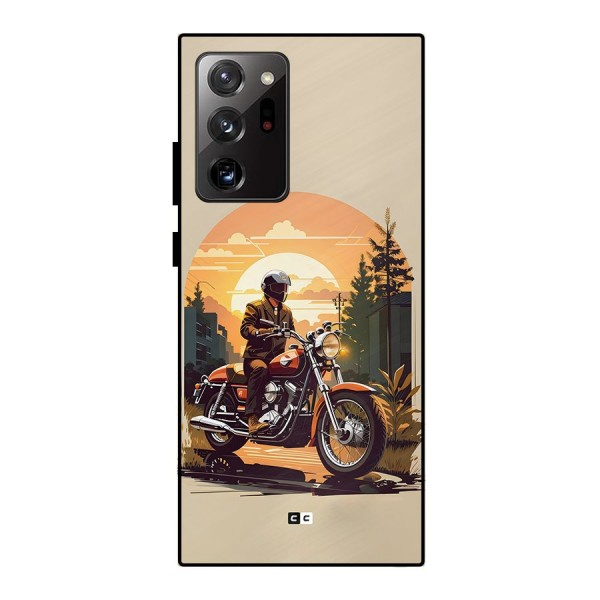 Vintage Bike Art Metal Back Case for Galaxy Note 20 Ultra