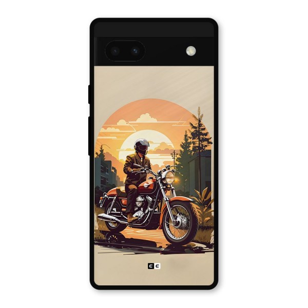 Vintage Bike Art Metal Back Case for Google Pixel 6a