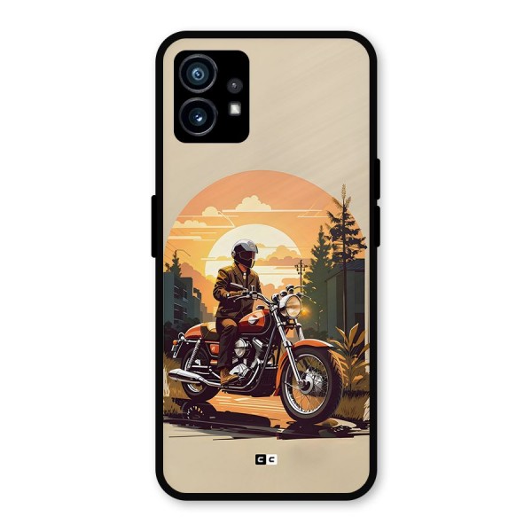 Vintage Bike Art Metal Back Case for Nothing Phone 1