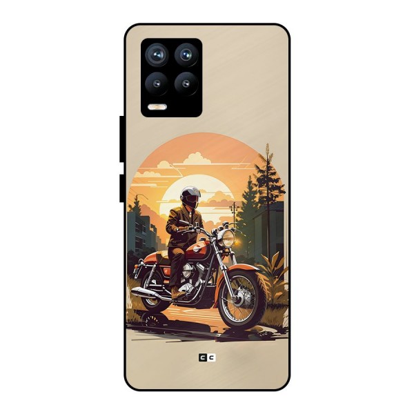 Vintage Bike Art Metal Back Case for Realme 8 Pro