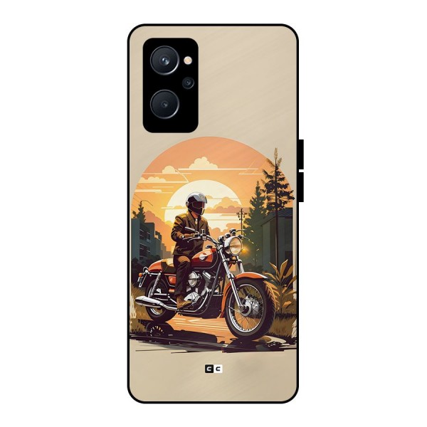 Vintage Bike Art Metal Back Case for Realme 9i 5G