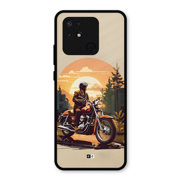 Vintage Bike Art Metal Back Case for Redmi 10 Power