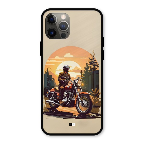 Vintage Bike Art Metal Back Case for iPhone 12 Pro