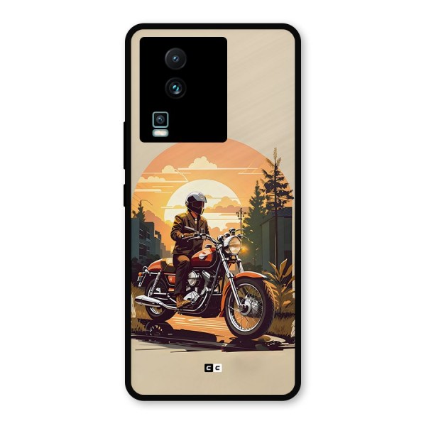 Vintage Bike Art Metal Back Case for iQOO Neo 7 Pro