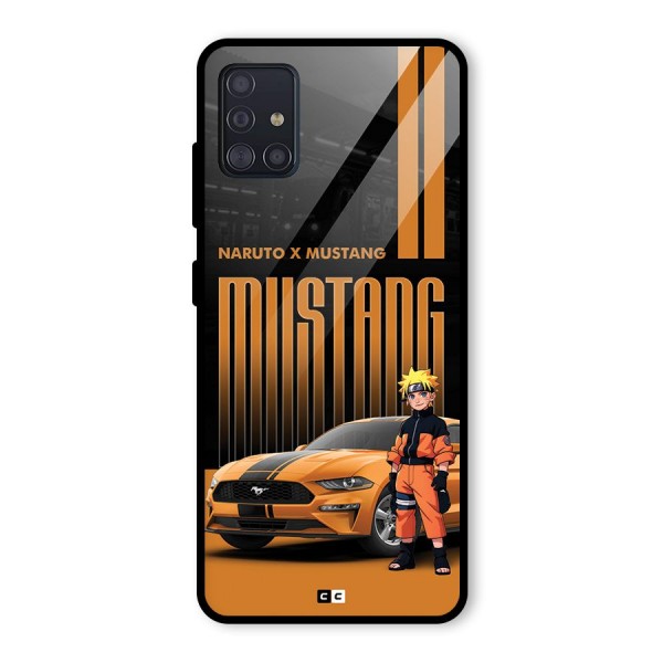 Vintage Car Boy Glass Back Case for Galaxy A51