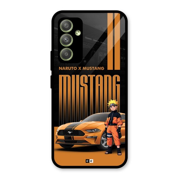 Vintage Car Boy Glass Back Case for Galaxy A54