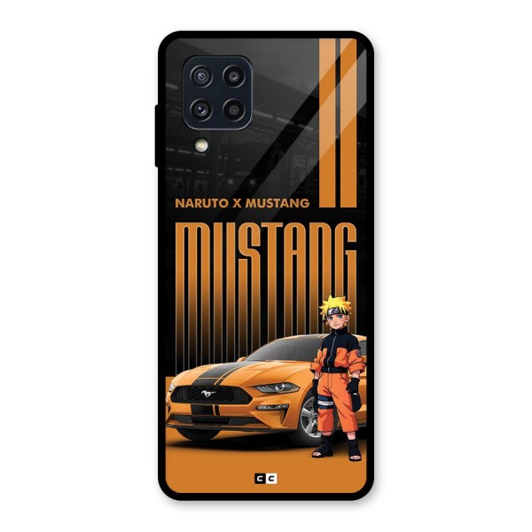 Vintage Car Boy Glass Back Case for Galaxy M32