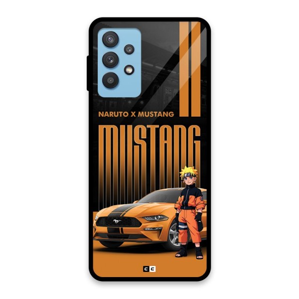 Vintage Car Boy Glass Back Case for Galaxy M32 5G