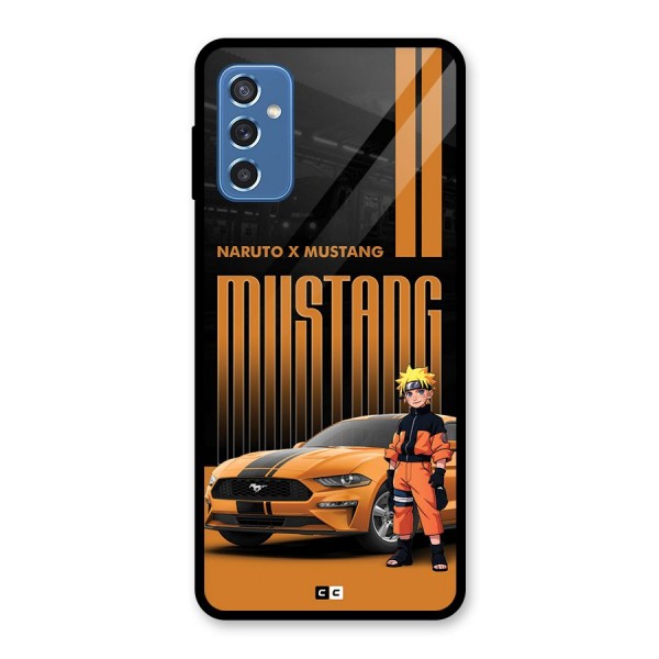 Vintage Car Boy Glass Back Case for Galaxy M52 5G