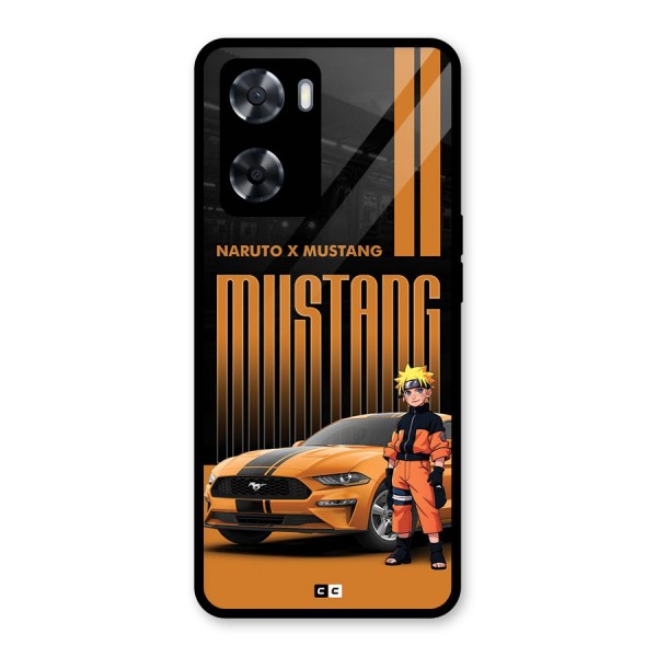 Vintage Car Boy Glass Back Case for Oppo A57 2022
