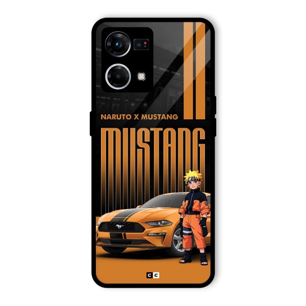 Vintage Car Boy Glass Back Case for Oppo F21s Pro 4G