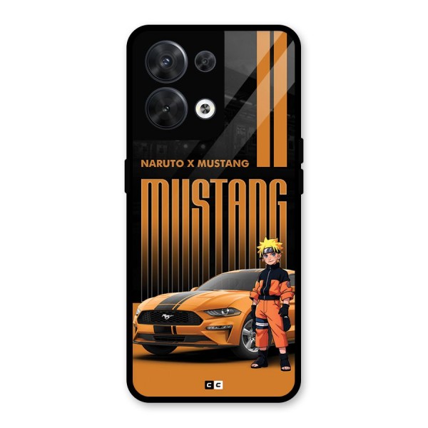 Vintage Car Boy Glass Back Case for Oppo Reno8 5G