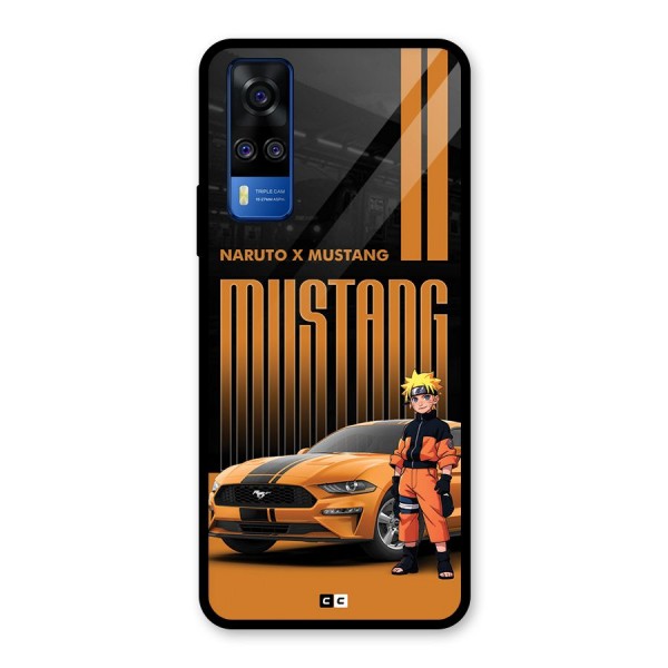 Vintage Car Boy Glass Back Case for Vivo Y51