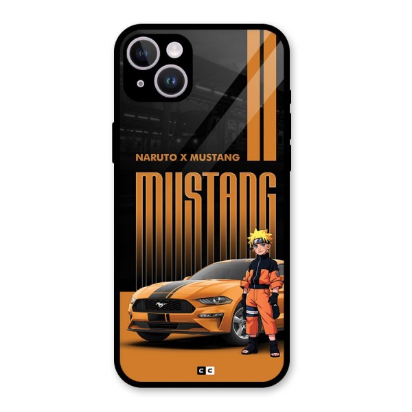 Vintage Car Boy Glass Back Case for iPhone 14 Plus