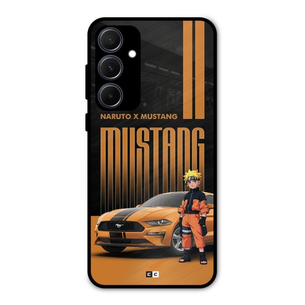 Vintage Car Boy Metal Back Case for Galaxy A35