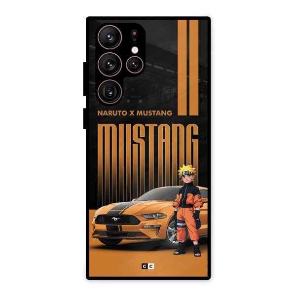 Vintage Car Boy Metal Back Case for Galaxy S22 Ultra 5G