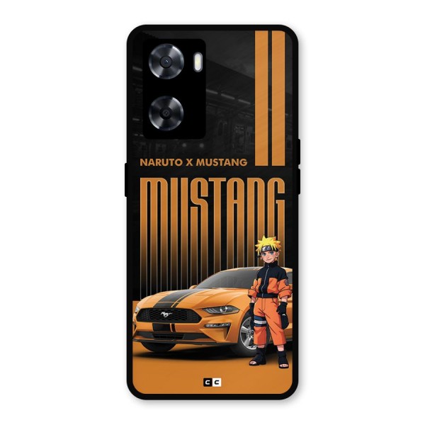 Vintage Car Boy Metal Back Case for Oppo A57 2022