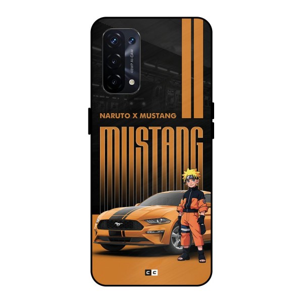 Vintage Car Boy Metal Back Case for Oppo A74 5G