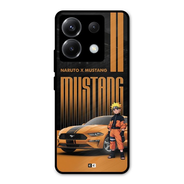 Vintage Car Boy Metal Back Case for Poco X6