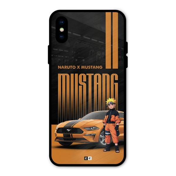 Vintage Car Boy Metal Back Case for iPhone XS