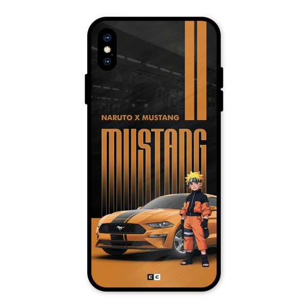 Vintage Car Boy Metal Back Case for iPhone XS Max