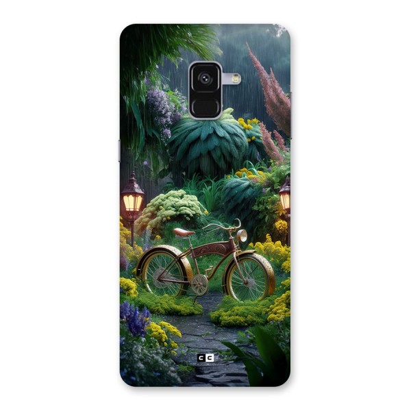 Vintage Cycle In Garden Back Case for Galaxy A8 Plus