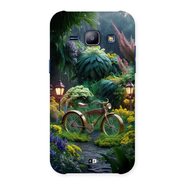 Vintage Cycle In Garden Back Case for Galaxy J1