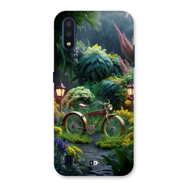 Vintage Cycle In Garden Back Case for Galaxy M01