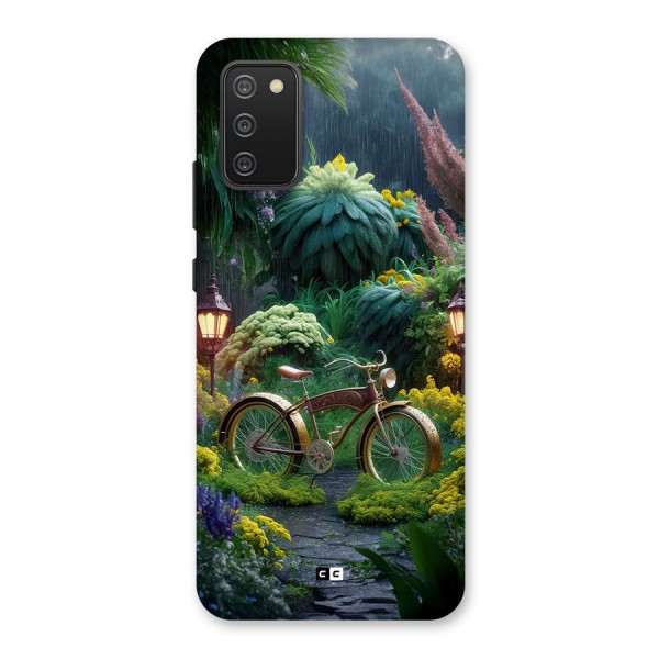 Vintage Cycle In Garden Back Case for Galaxy M02s