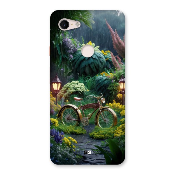 Vintage Cycle In Garden Back Case for Google Pixel 3 XL