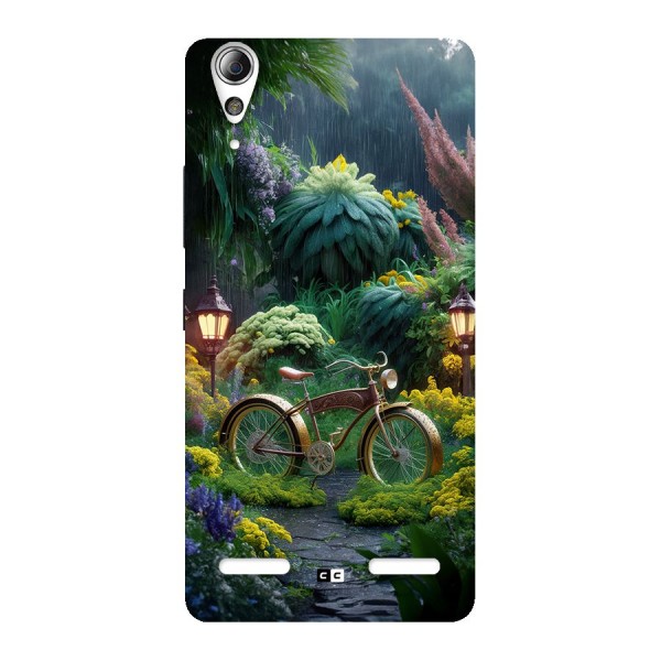 Vintage Cycle In Garden Back Case for Lenovo A6000