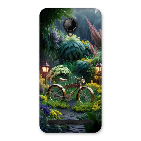 Vintage Cycle In Garden Back Case for Lenovo C2