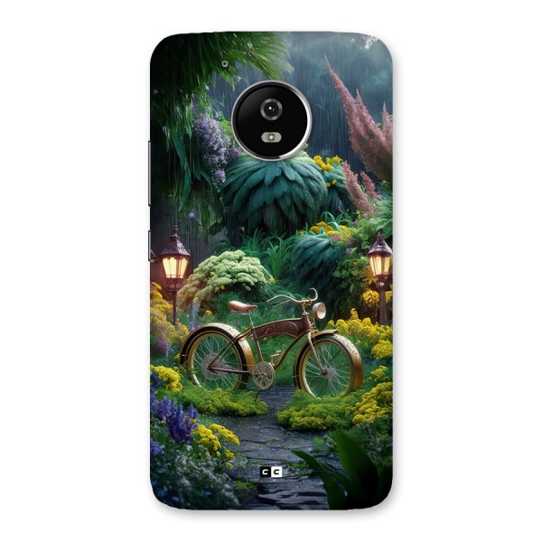 Vintage Cycle In Garden Back Case for Moto G5