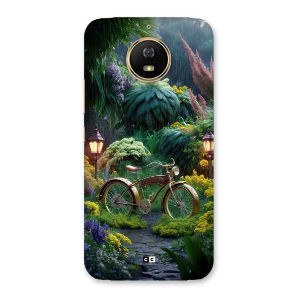 Vintage Cycle In Garden Back Case for Moto G5s