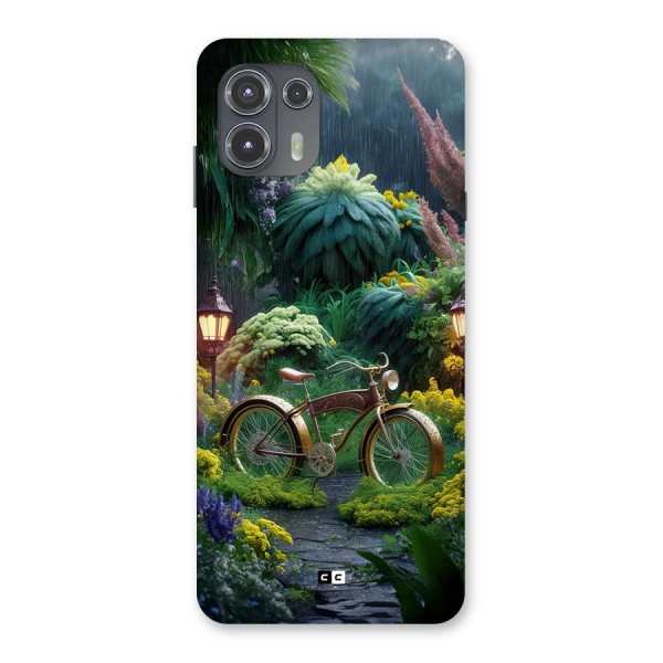 Vintage Cycle In Garden Back Case for Motorola Edge 20 Fusion