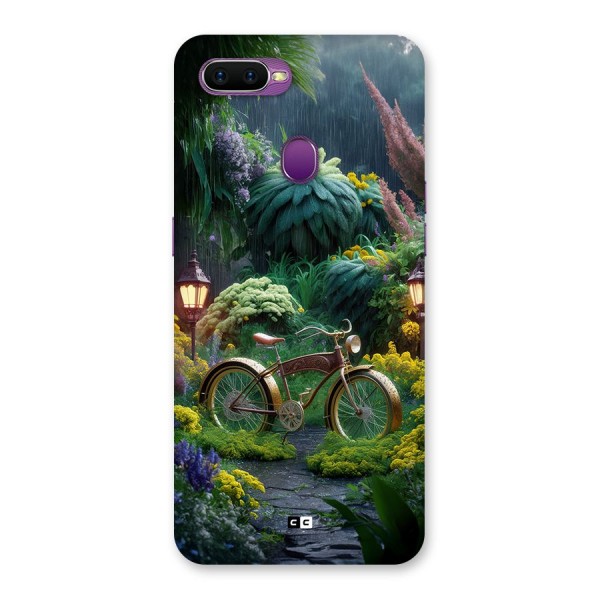 Vintage Cycle In Garden Back Case for Oppo F9