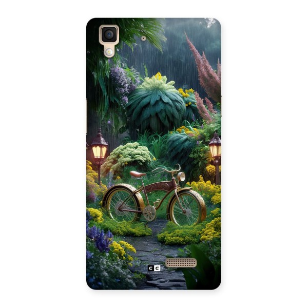 Vintage Cycle In Garden Back Case for Oppo R7