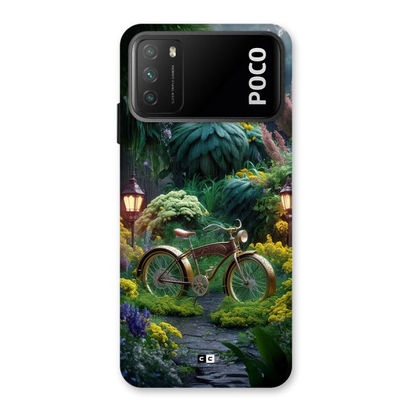 Vintage Cycle In Garden Back Case for Poco M3