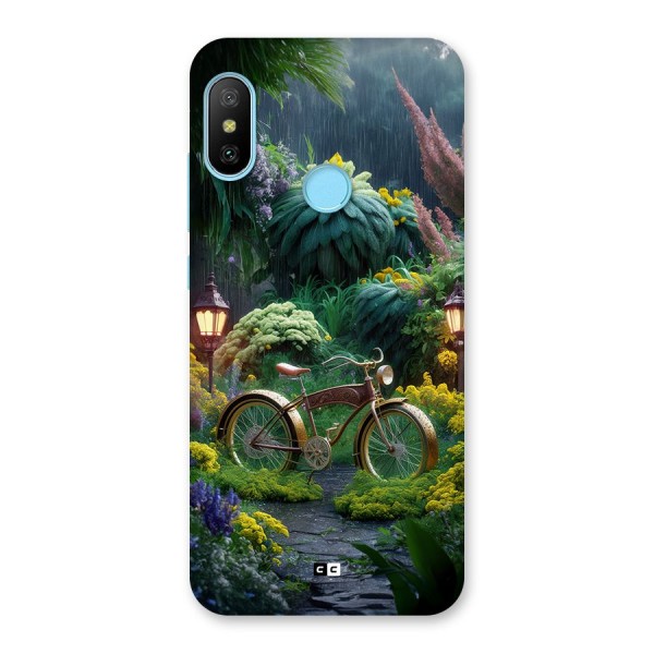 Vintage Cycle In Garden Back Case for Redmi 6 Pro