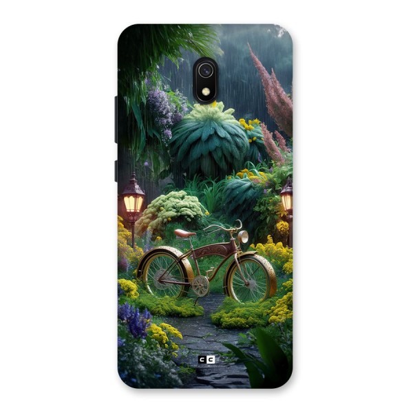 Vintage Cycle In Garden Back Case for Redmi 8A