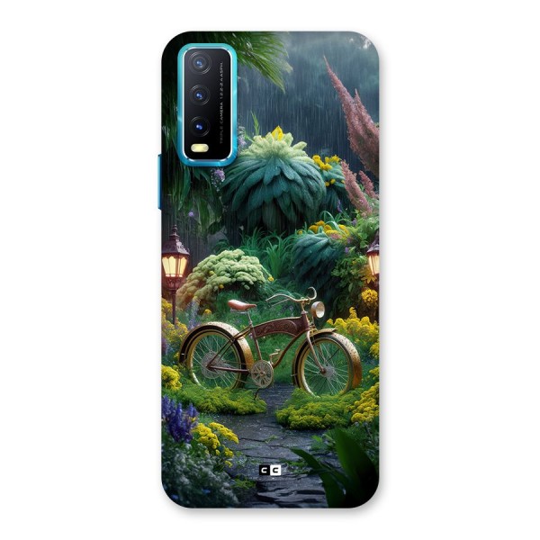 Vintage Cycle In Garden Back Case for Vivo Y12s